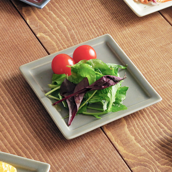 3.9" Small Square Dishes - Gray