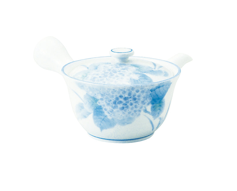 Hydrangea Ajisai Blue and White Teapot with Infuser