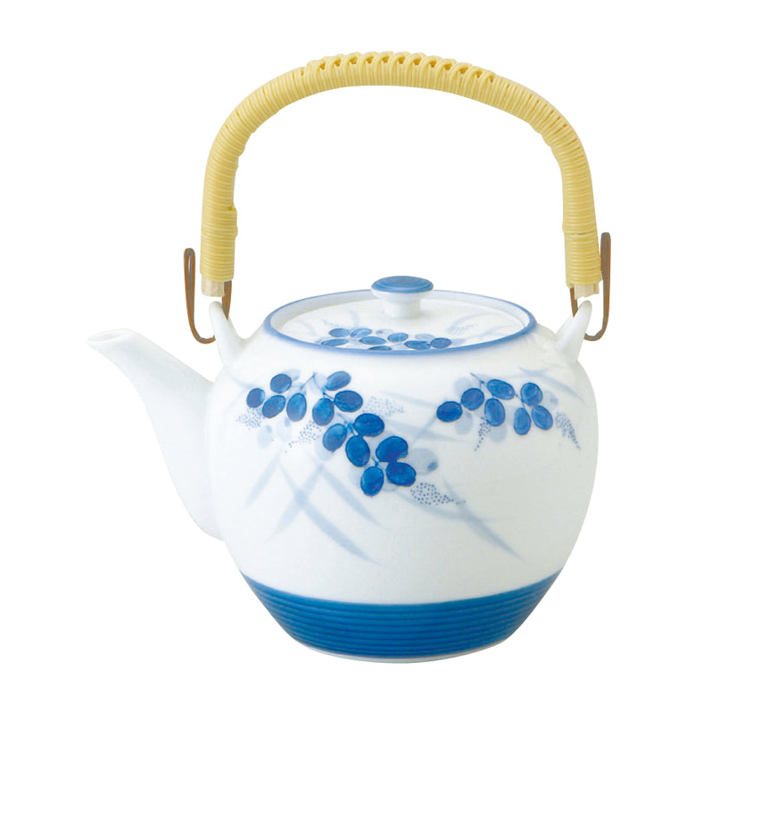 Makiehagi Blue and White Slim Shaped Teapot with Infuser
