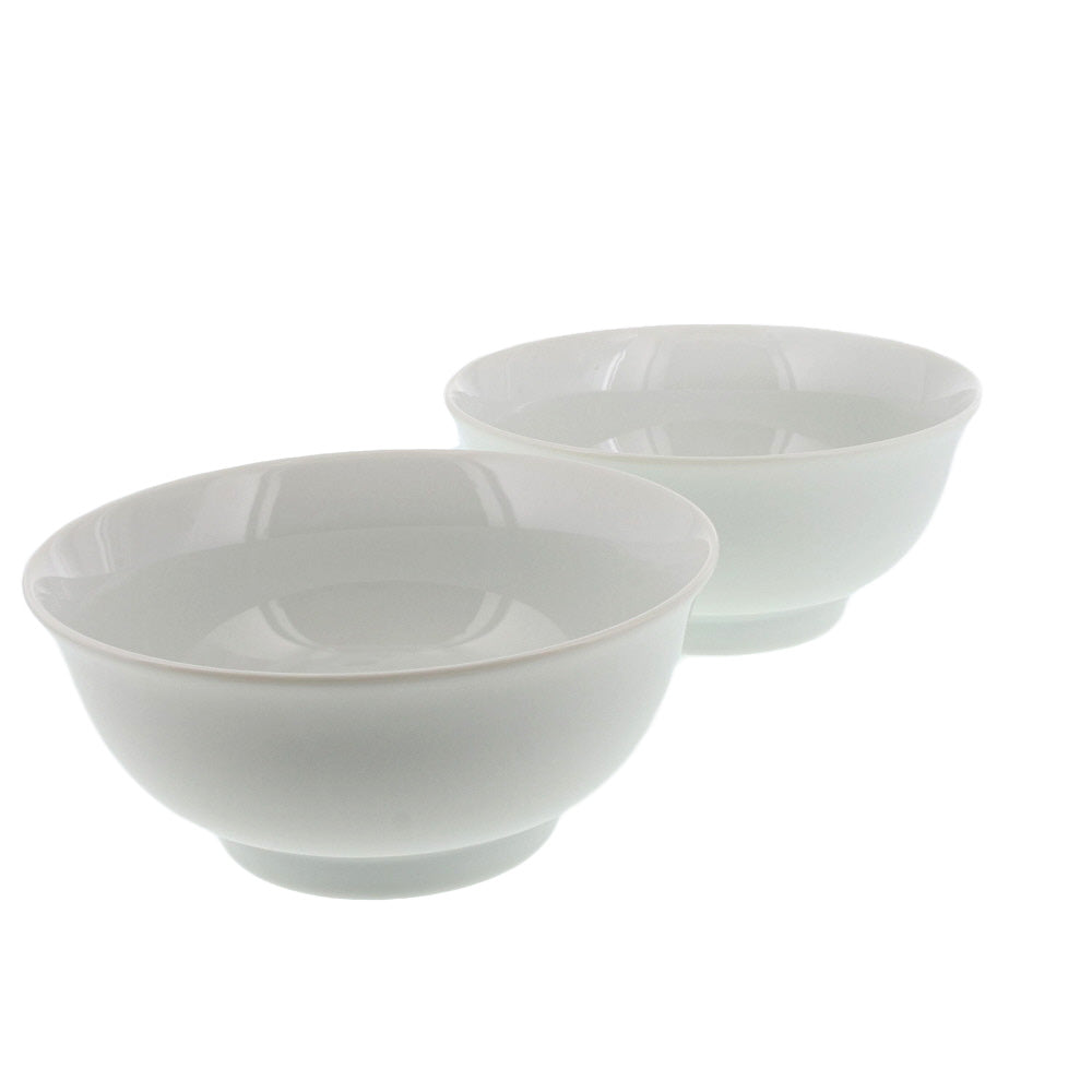 Large 33 oz Simple Stylish White Bowl Set of 2 for Ramen, Donburi