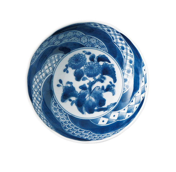 Multi-Purpose Bowl Set of 4 - Blue and White