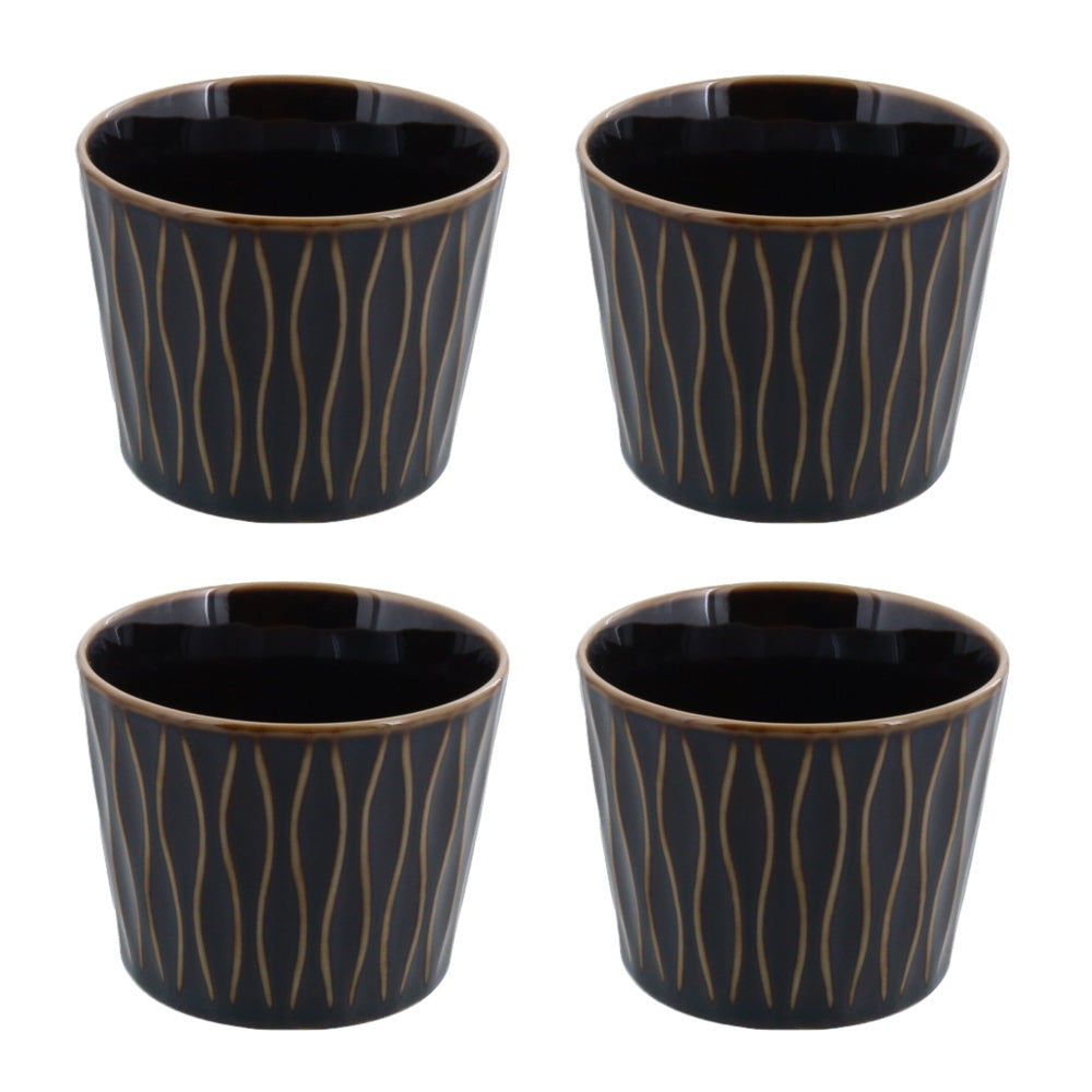 AYA Sobachoko 3.1" Multi-Purpose Cups Set of 4 - Brown