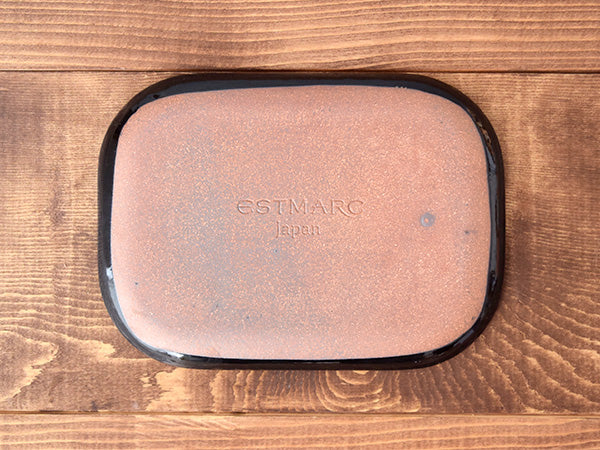 Estmarc 6.4" Small Square Plates/Trays Set of 2 - Black