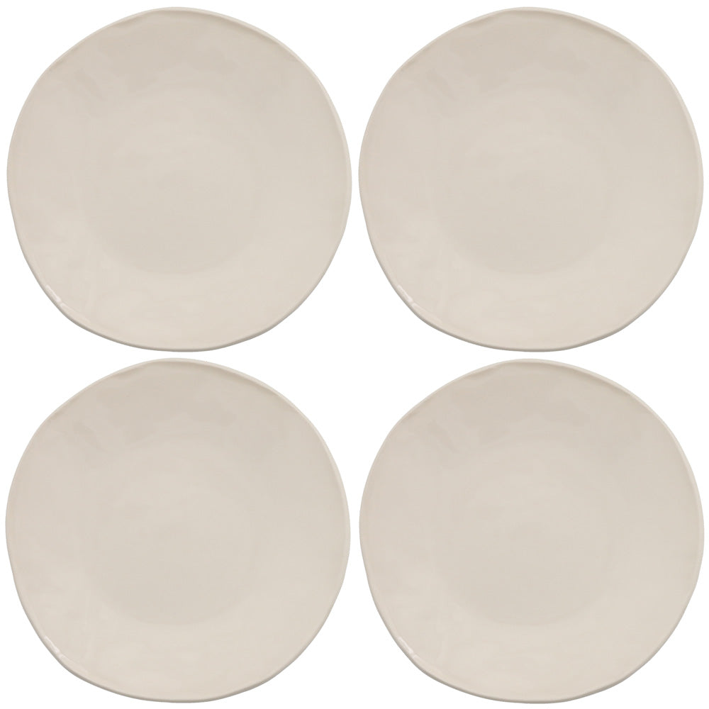 Estmarc Shabby Chic Medium Plates Set of 4  - Ivory