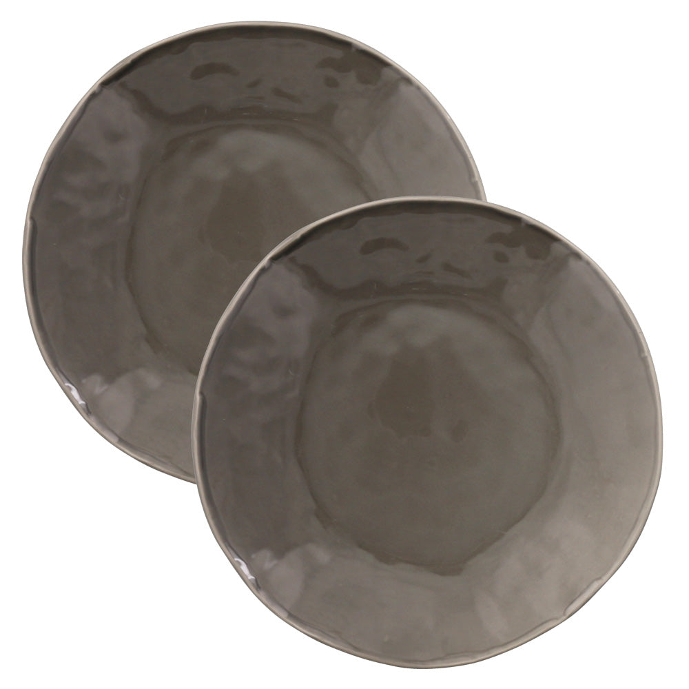 Estmarc Shabby Chic Large Plates Set of 2 - Gray