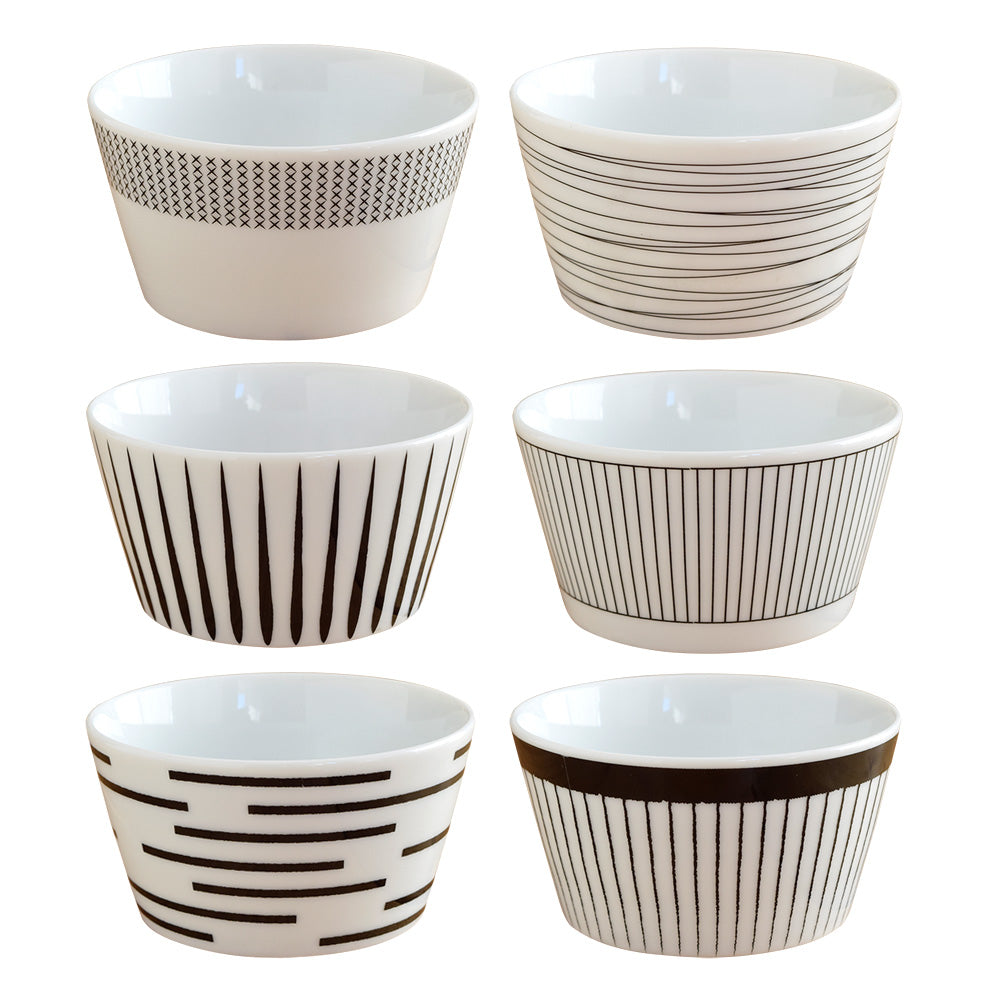 Estmarc Assorted Mini Salad Bowl Set of 6 - White