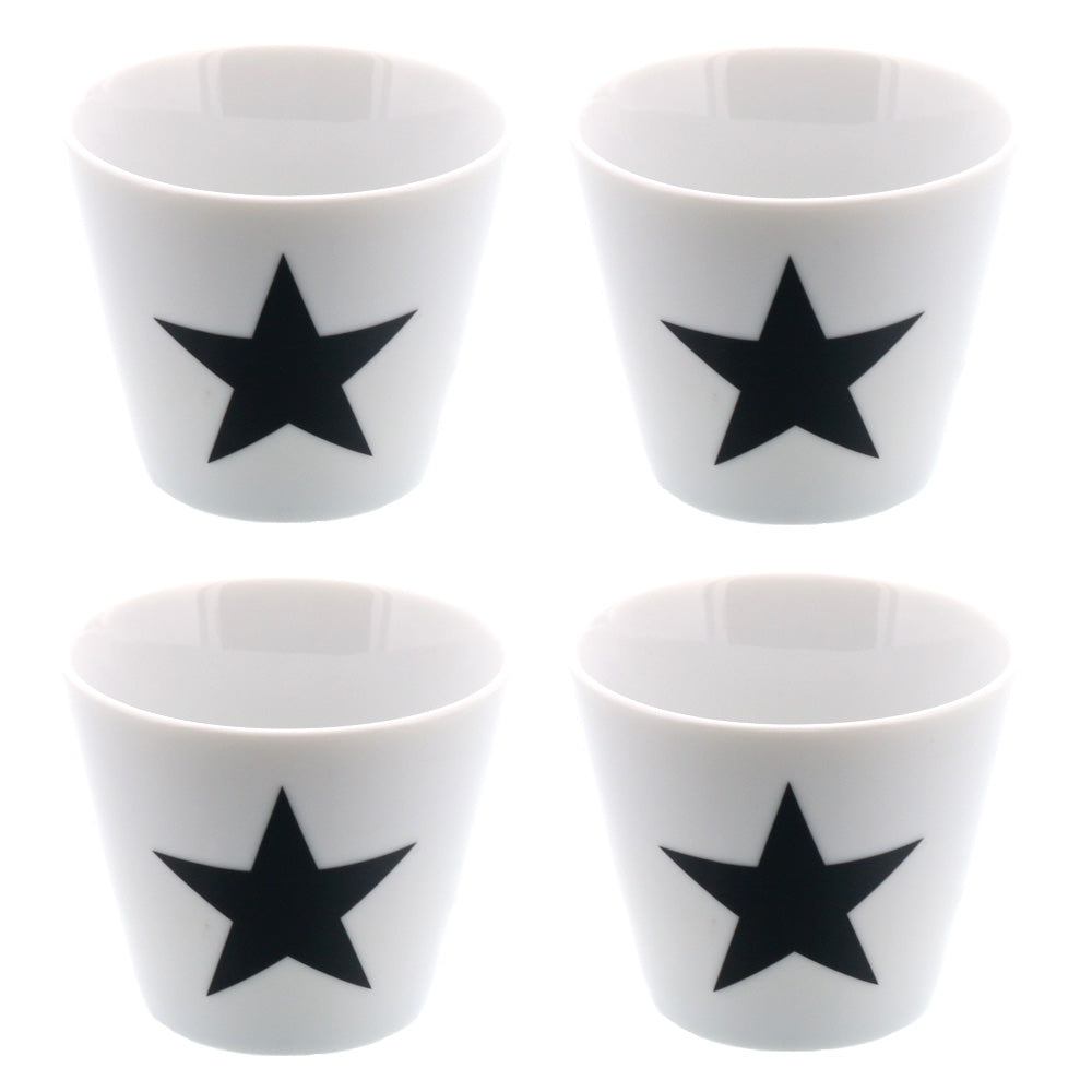 Estmarc White Mugs Set of 4 - Star
