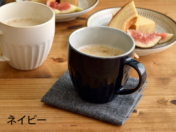 Estmarc BlurMug Stripe Relief Mug - Navy Blue