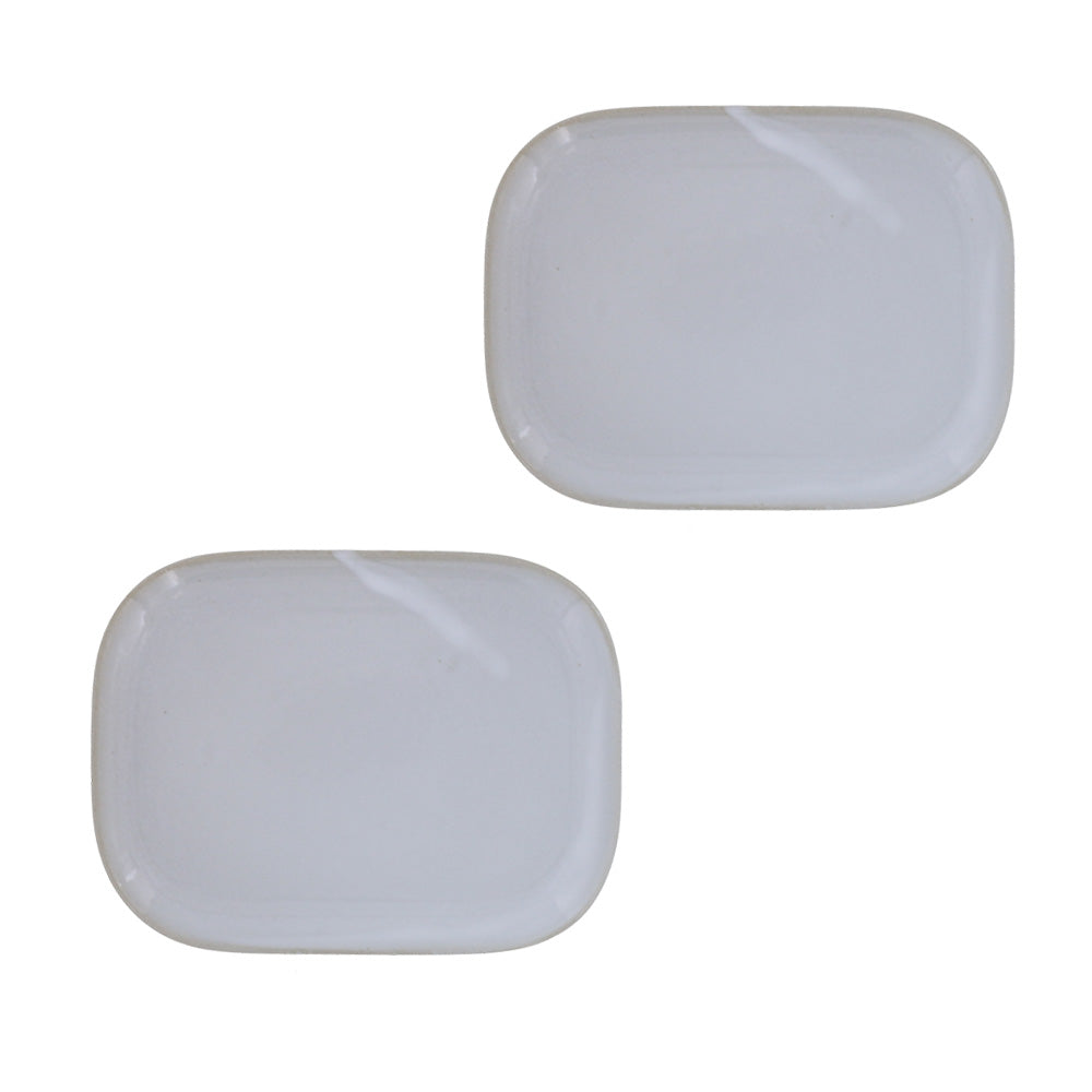 Estmarc 6.4" Small White Square Plates/Trays Set of 2