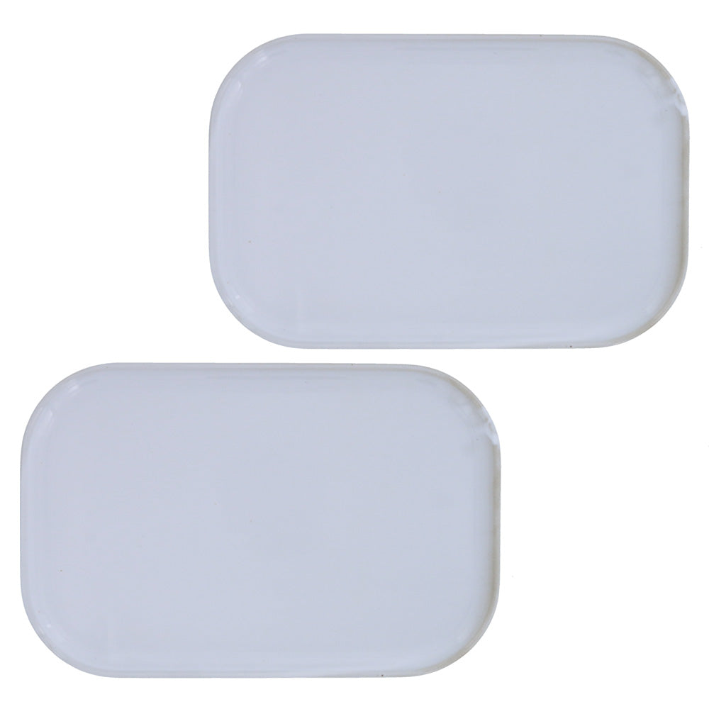 Estmarc 10.6" Square Trays/Plates Set of 2 - White