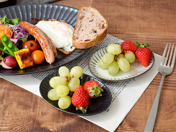 4.9" Shinogi Oval Ceramic Condiment Dishes Set of 5 - Gray