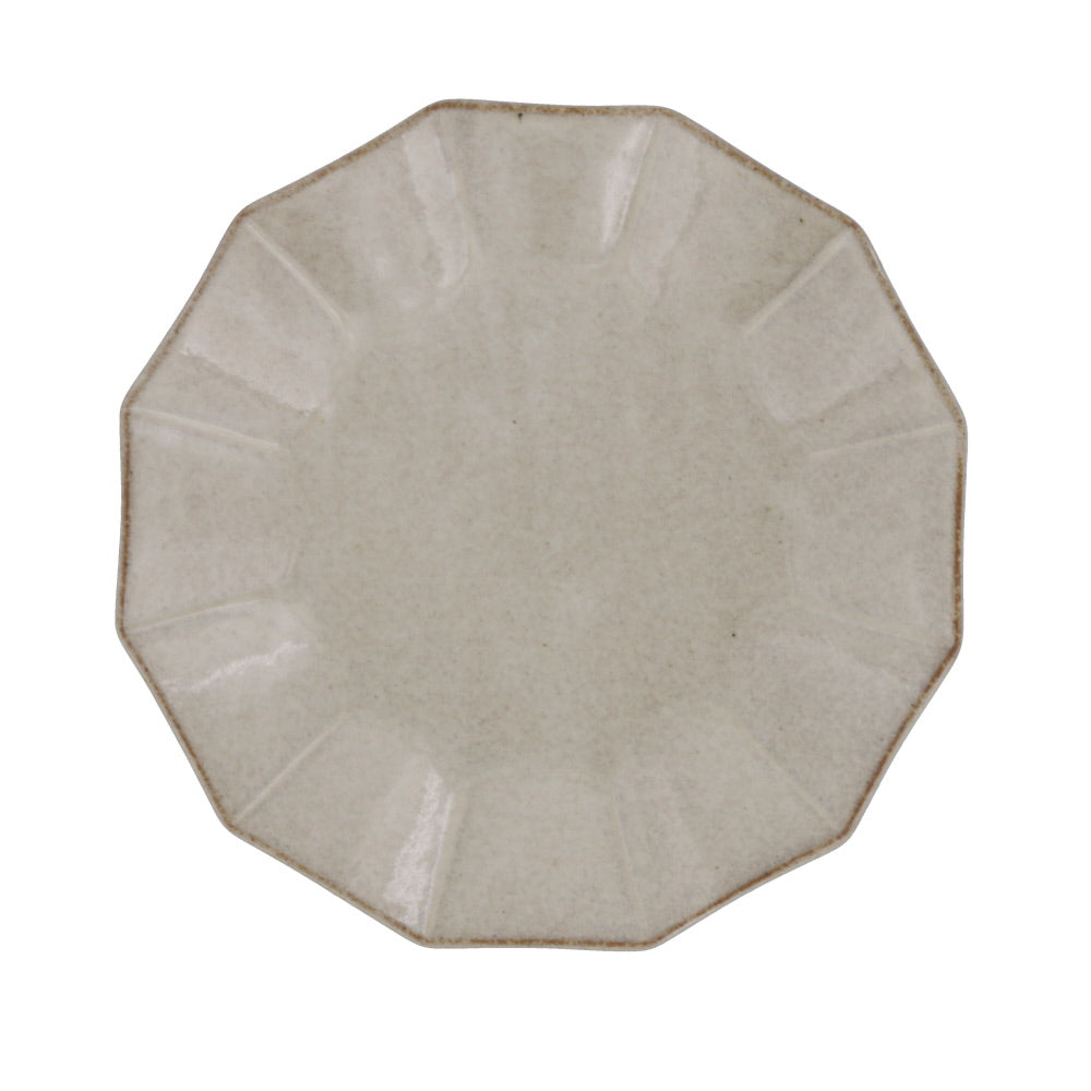 Rinka 7.6" Handmade Ceramic Plate - Beige