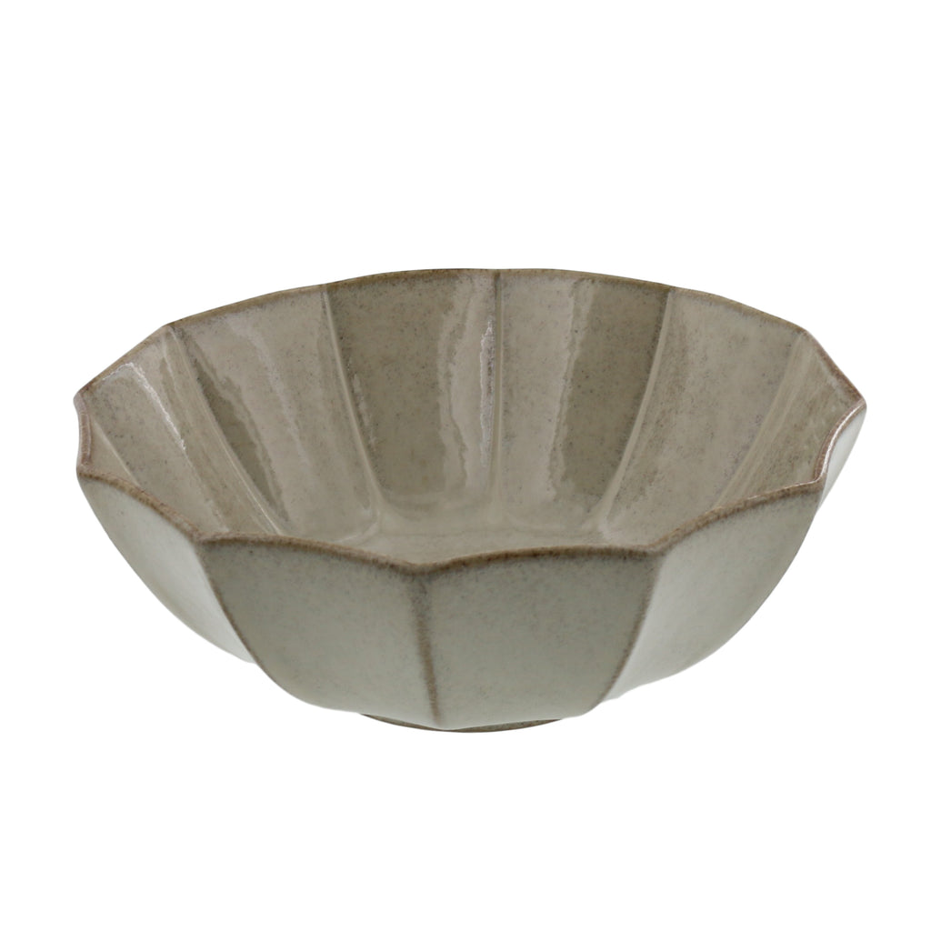 Rinka 7.8" Handmade Ceramic Salad Bowl - Beige