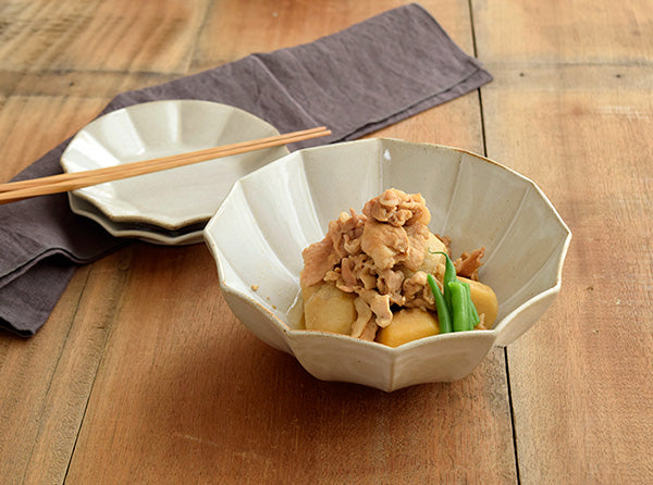 Rinka 7.8" Handmade Ceramic Salad Bowl - Milky White