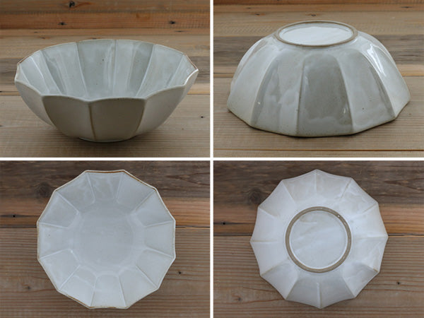 Rinka 7.8" Handmade Ceramic Salad Bowl - Milky White