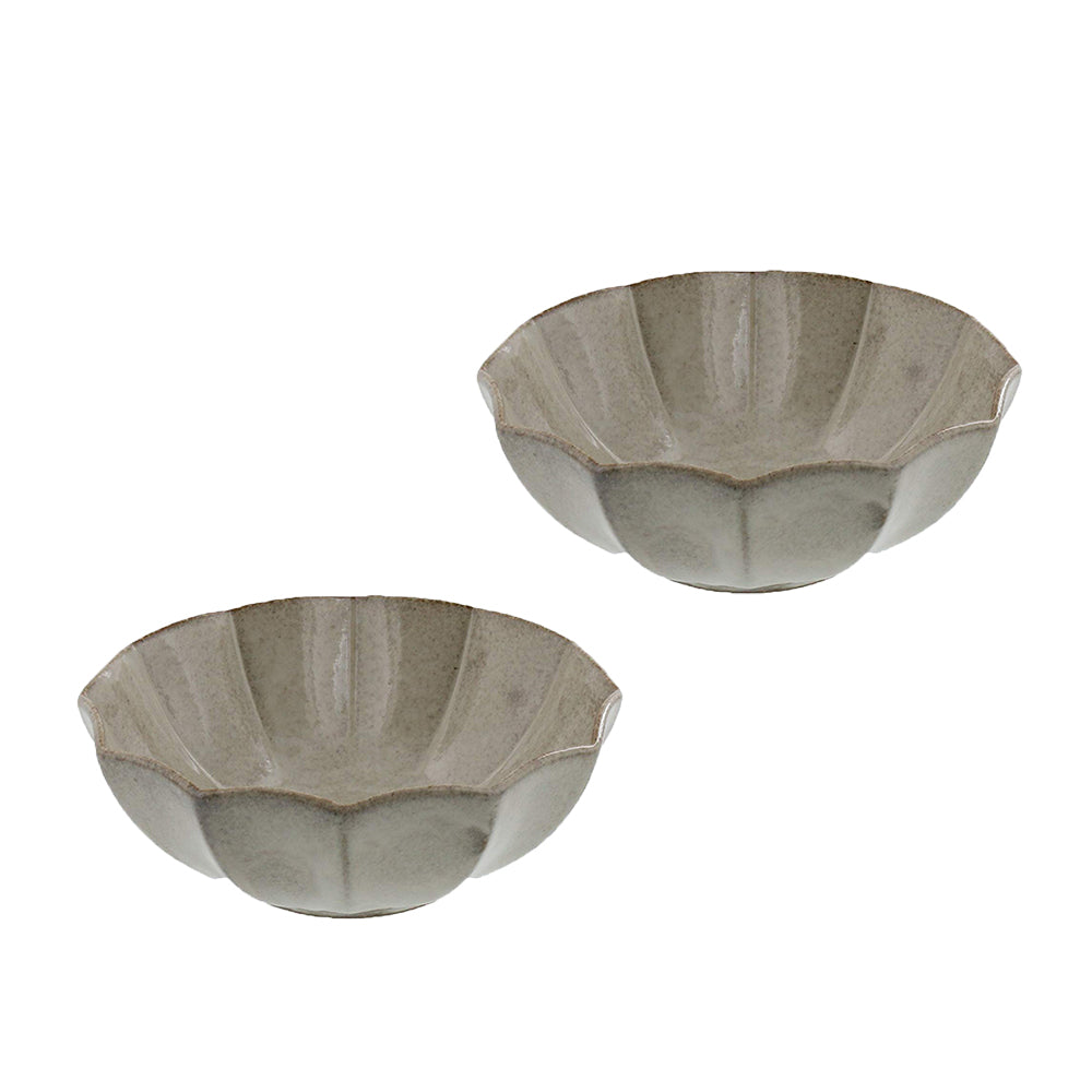 Rinka 5.7" Handmade Ceramic Bowls Set of 2 - Beige