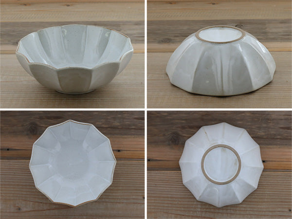 Rinka 5.7" Handmade Ceramic Bowls Set of 2 - Milky White