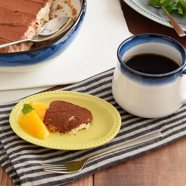 4.9" Dotted Oval Plates Set of 4 - Yellow