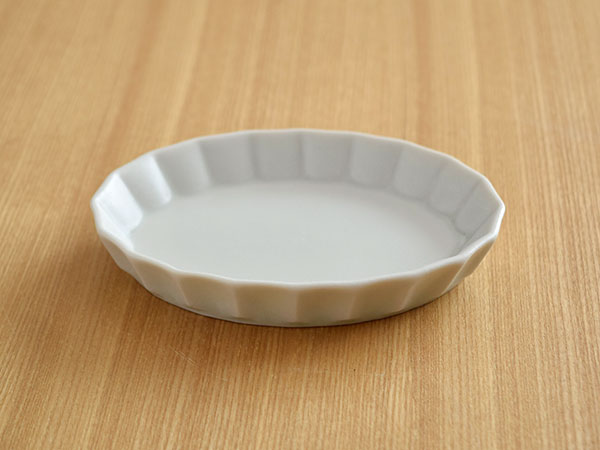 Shinogi 4.7" Flower Oval Bowls Set of 4 - Matte White