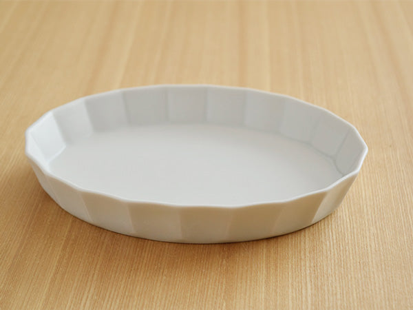 Shinogi 7.5" Oval Flower Bowls Set of 2 - Matte White