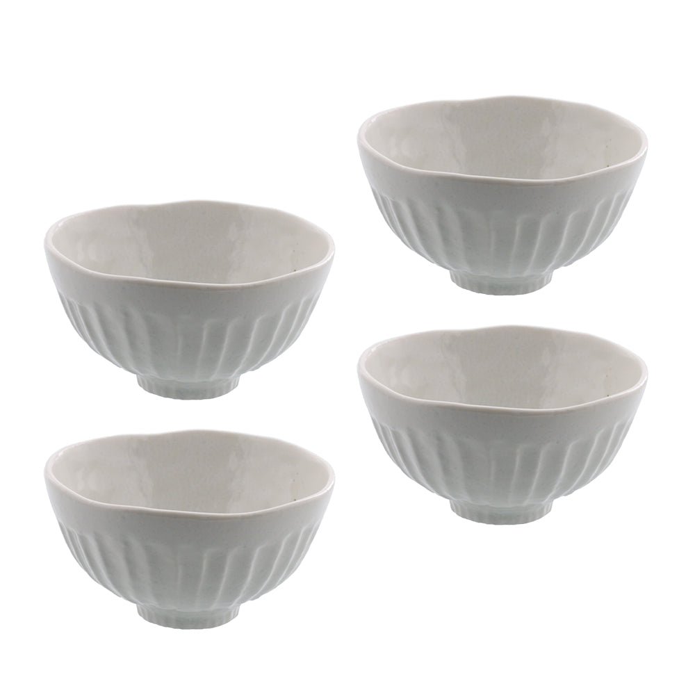 Shinogi 4.4" Rice Bowls Set of 4 - White