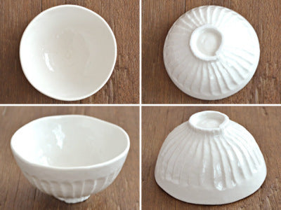 Shinogi 4.4" Rice Bowls Set of 4 - White