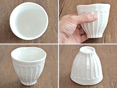 Shinogi Japanese Teacups Set of 4 - White