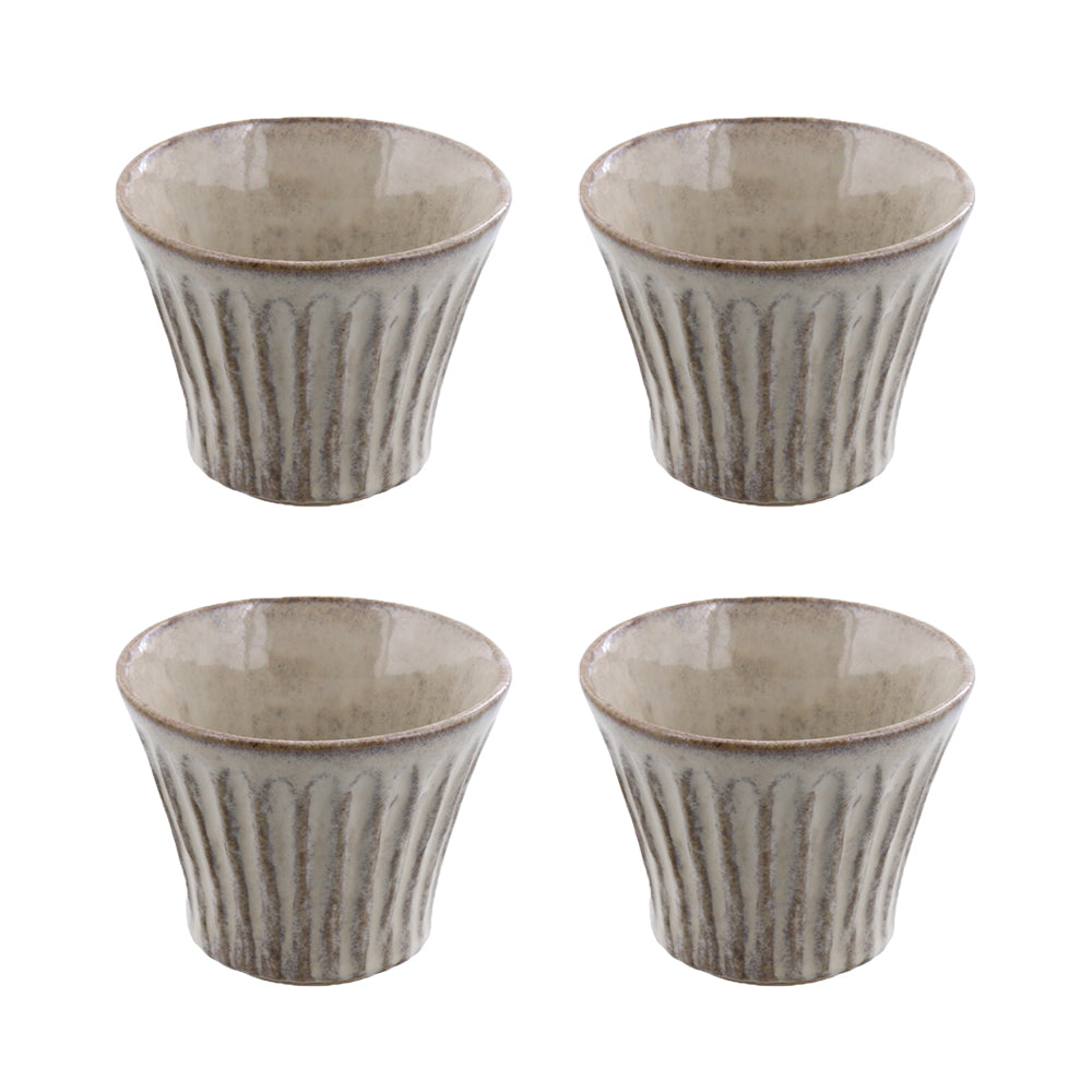 Shinogi 3.5" Ceramic Tumblers Set of 4 - Gray