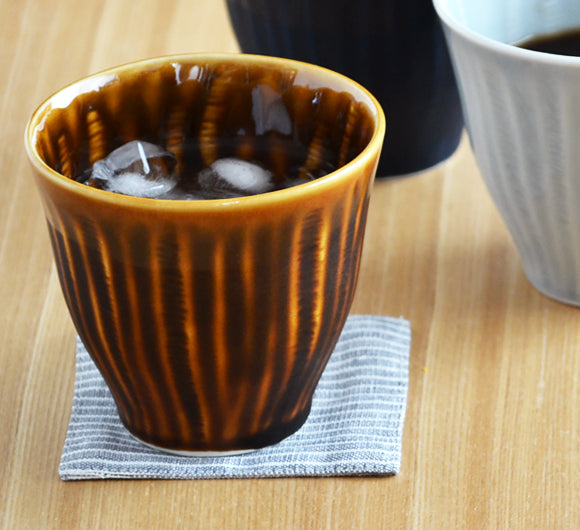 Shinogi Shochu Cups Set of 4 - Brown
