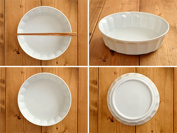 Shinogi 7.7" Flower Bowls Set of 2 - Matte White
