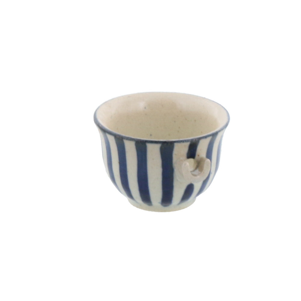 Tokusa Mini Hand-Drawn Spout Bowl Set of 4 - Blue and White