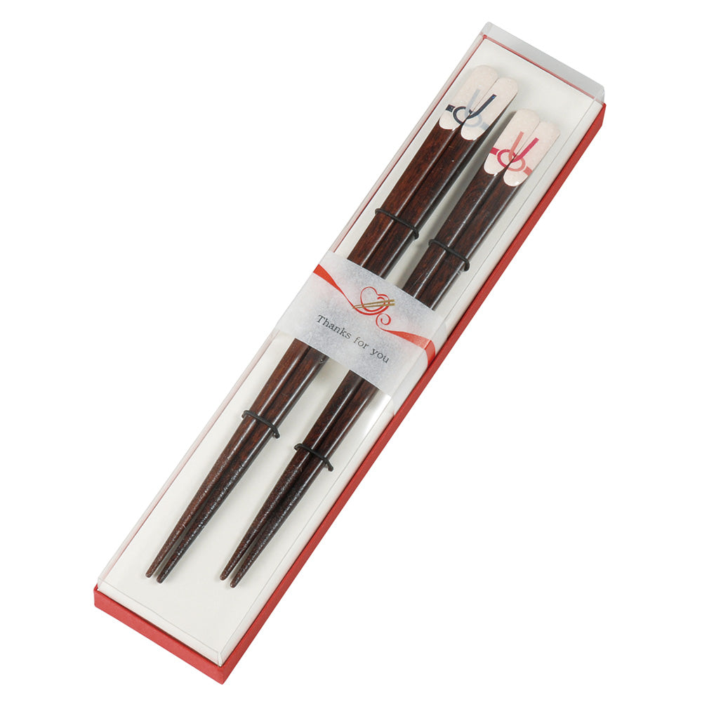 Mizuhiki Chopstick Gift Set - Red and Blue