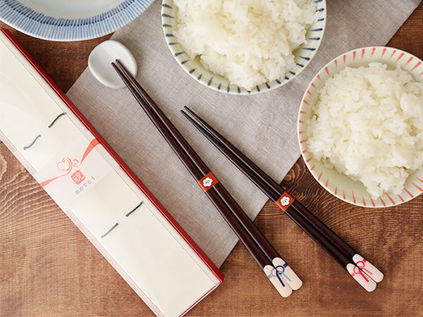 Mizuhiki Chopstick Gift Set - Red and Blue