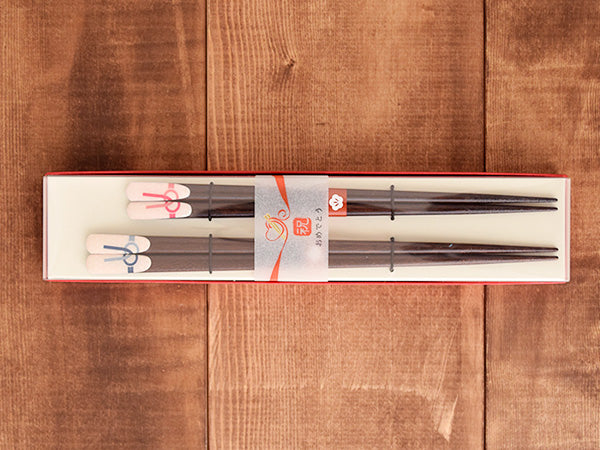 Mizuhiki Chopstick Gift Set - Red and Blue