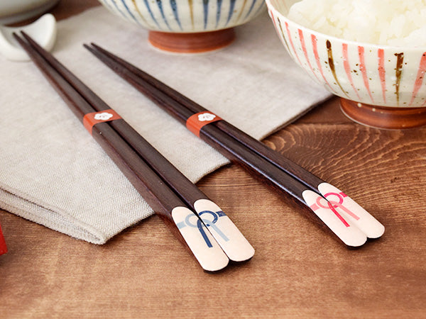 Mizuhiki Chopstick Gift Set - Red and Blue