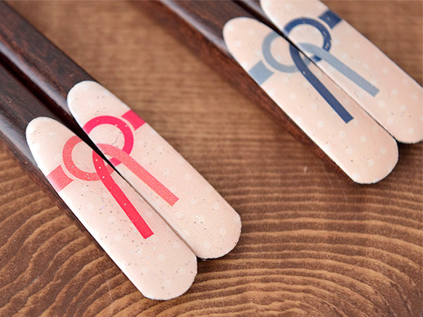 Mizuhiki Chopstick Gift Set - Red and Blue