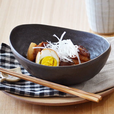 Ship-Shaped Stylish Bowl Black Set of 2
