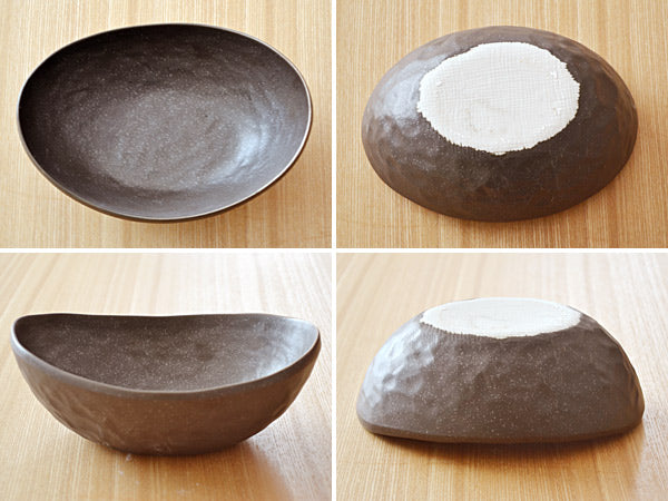 Ship-Shaped Stylish Bowl Black Set of 2
