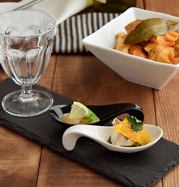 Amuse-Bouche Appetizer Spoon Set of 4 - White