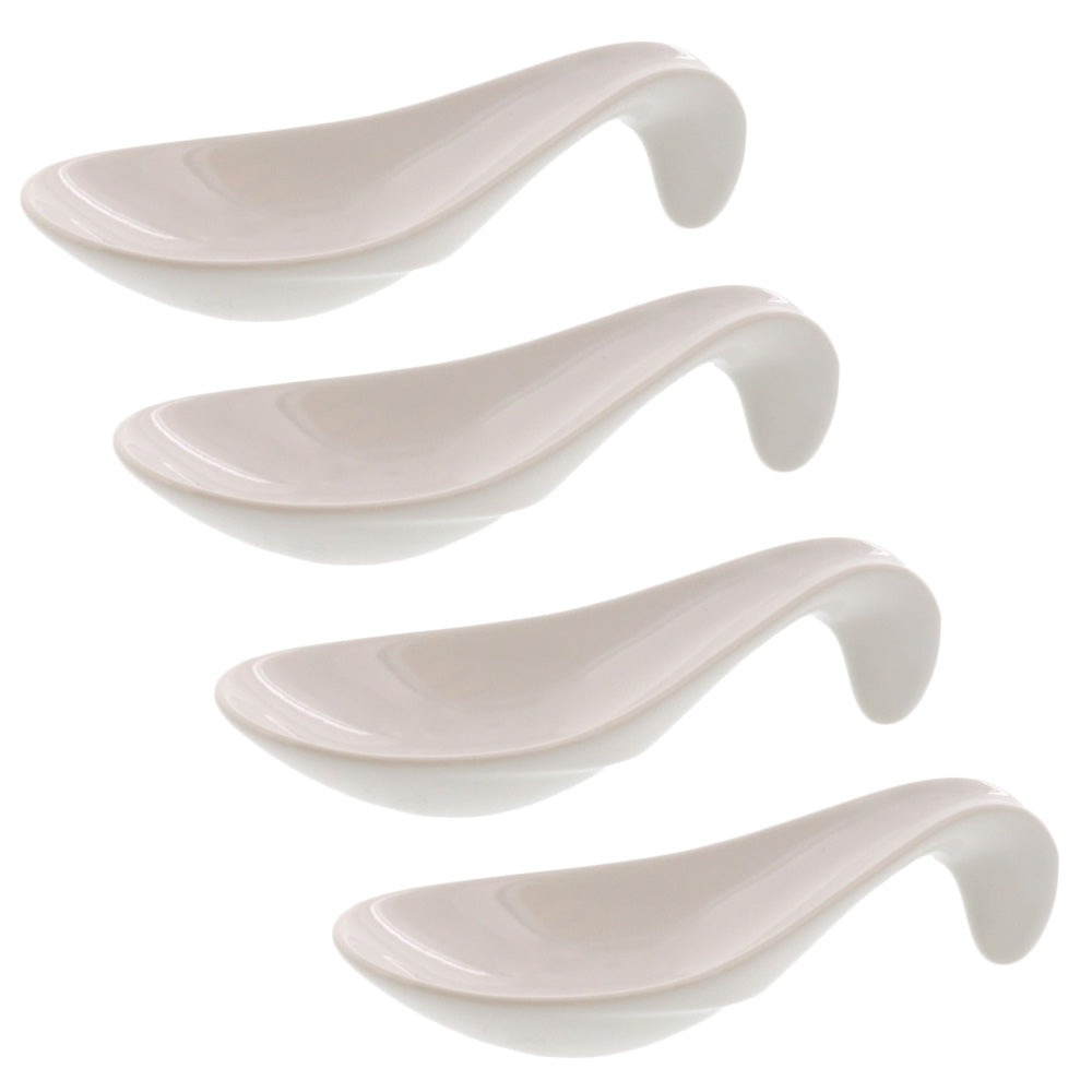 Amuse-Bouche Appetizer Spoon Set of 4 - White
