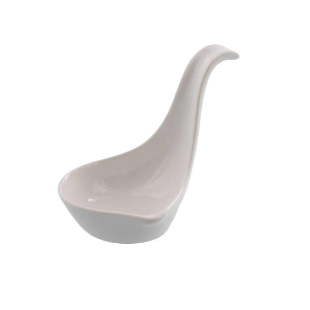 Amuse-Bouche Vertical Handle Appetizer Spoon Set of 4 - White