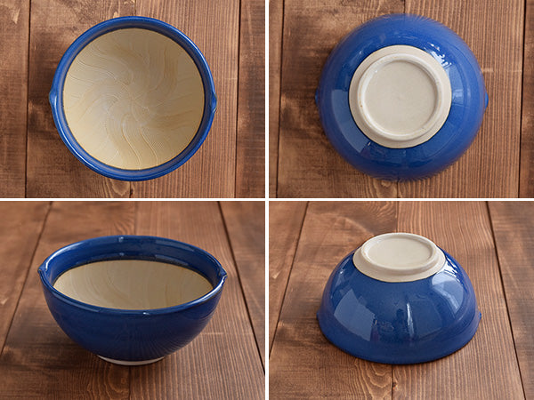 Hamon 8.1" Ripple Ridge Mortar (Suribachi) - Blue