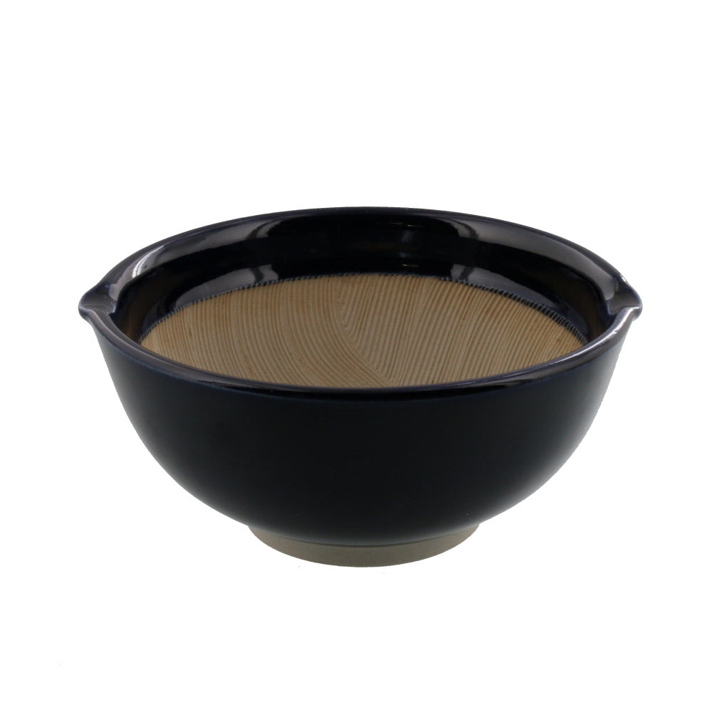 Minoruba Functional Special Waved Mortar (Suribachi) for Both Right and Left Handed 6.8 inches