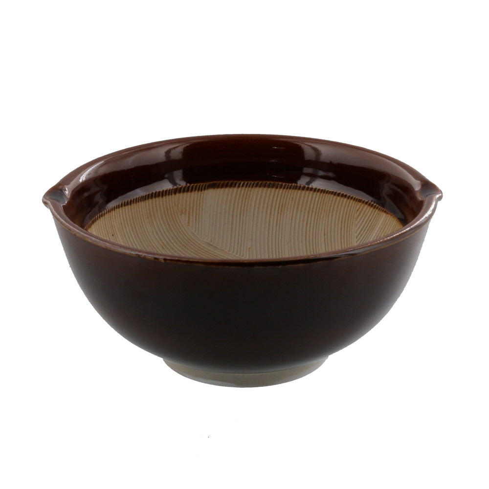 Minoruba Functional Special Waved Mortar (Suribachi) for Both Right and Left Handed 6.8 inches