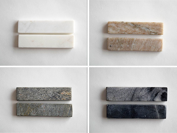 4.5" Natural Marble Stone Cutlery Rests Set of 4 - Beige