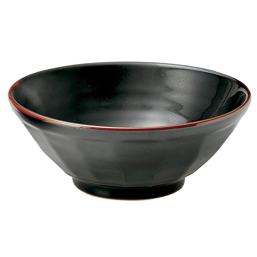 48 oz Ramen, Donburi Bowl Stylish Black Scraped Bowl