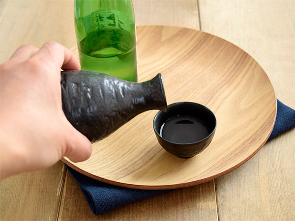 Black Sikkoku Sake Gift Set - Sake Bottle and 2 Sake Cups
