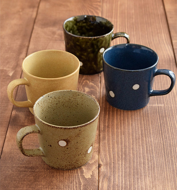 Minoruba Polka Dot Coffee Mugs Set of 2 - Beige