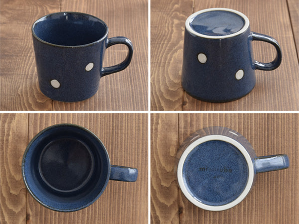 Minoruba Polka Dot Coffee Mugs Set of 2 - Blue