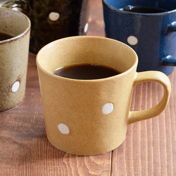 Minoruba Polka Dot Coffee Mugs Set of 2 - Beige